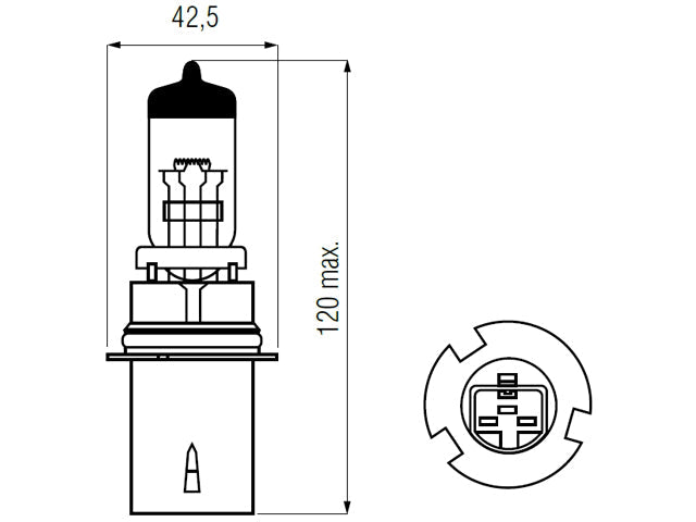 Bosma lamp HB1, 65/45W