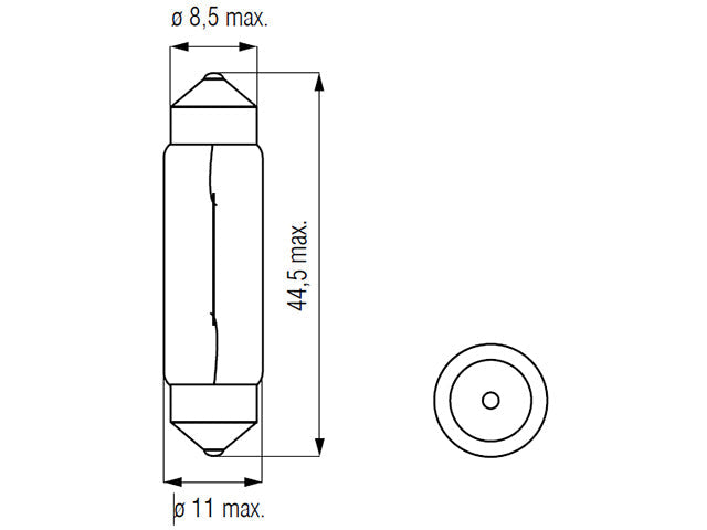 Bosma lamp SV8.5, 10W 11X44