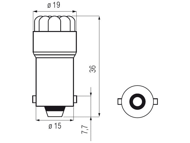 Bosma LED bulb BA15s, white